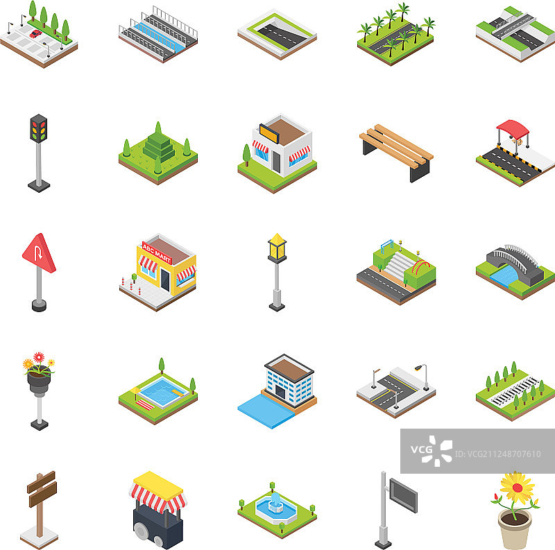 城市元素图标图片素材