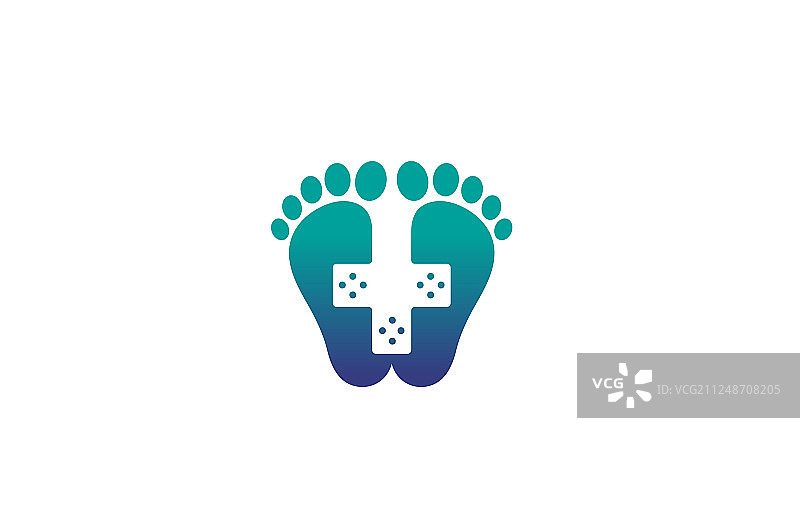 创意足部医疗标志设计图片素材