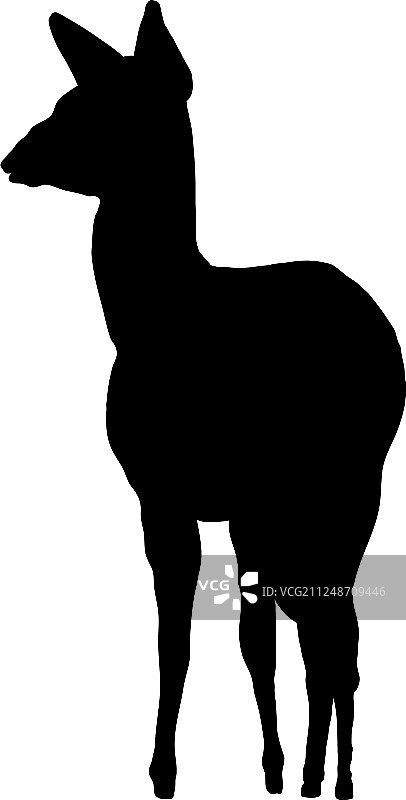 鹿剪影图片素材