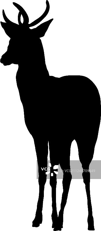 鹿剪影图片素材