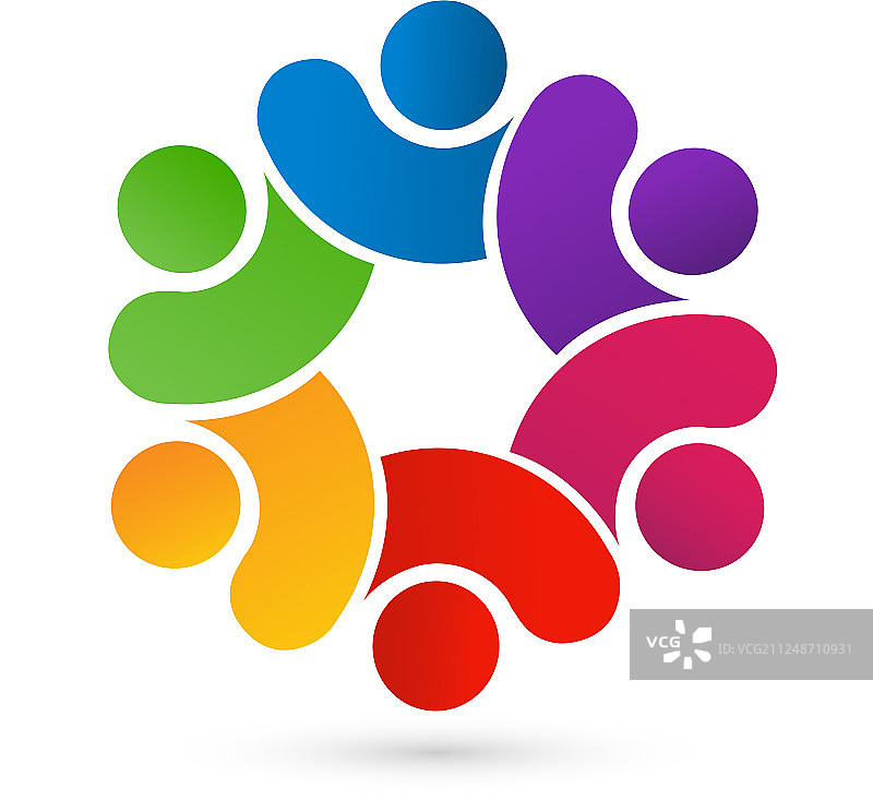 团队合作人士连接标志图片素材