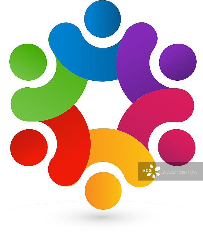 团队合作人士连接标志图片素材