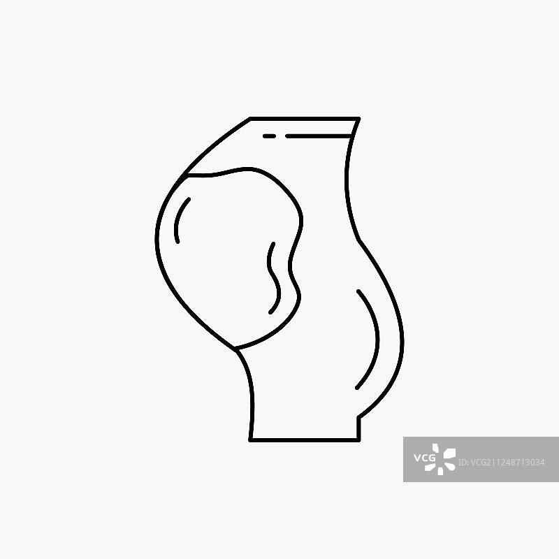 怀孕婴儿妇产科胎儿线条图片素材