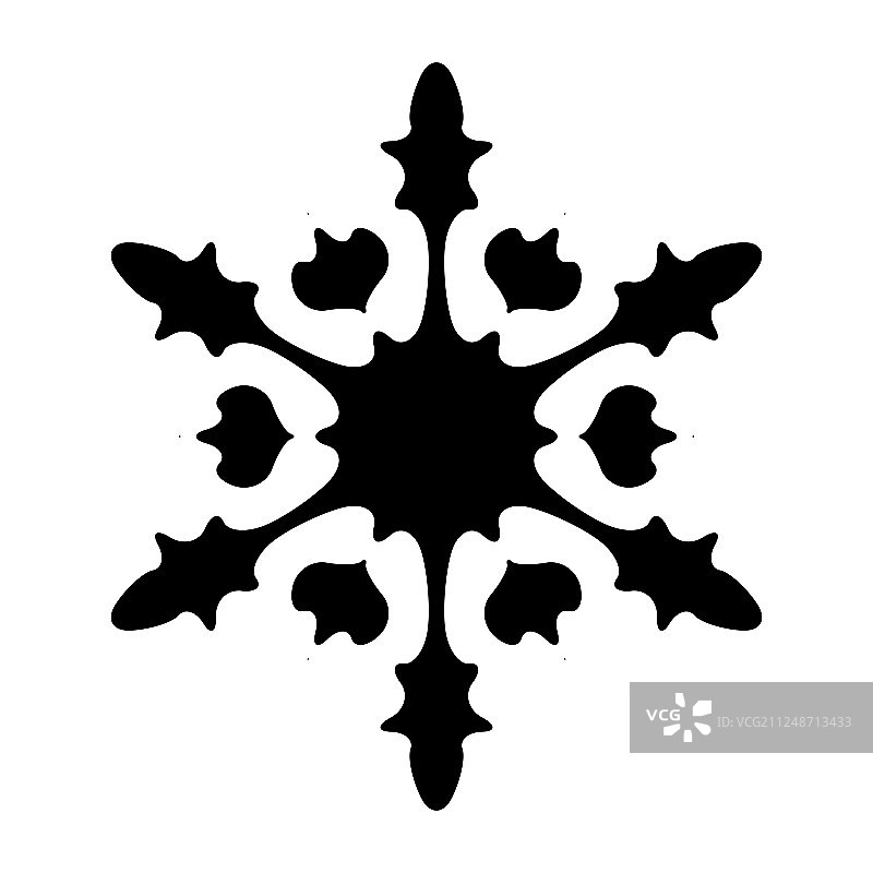 简约雪花图案图片素材