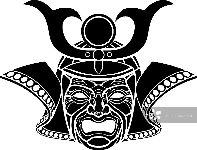 可怕的武士面具图片素材