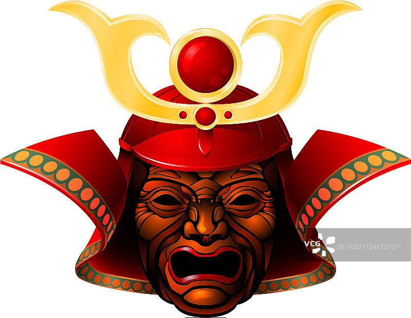 可怕的武士面具图片素材