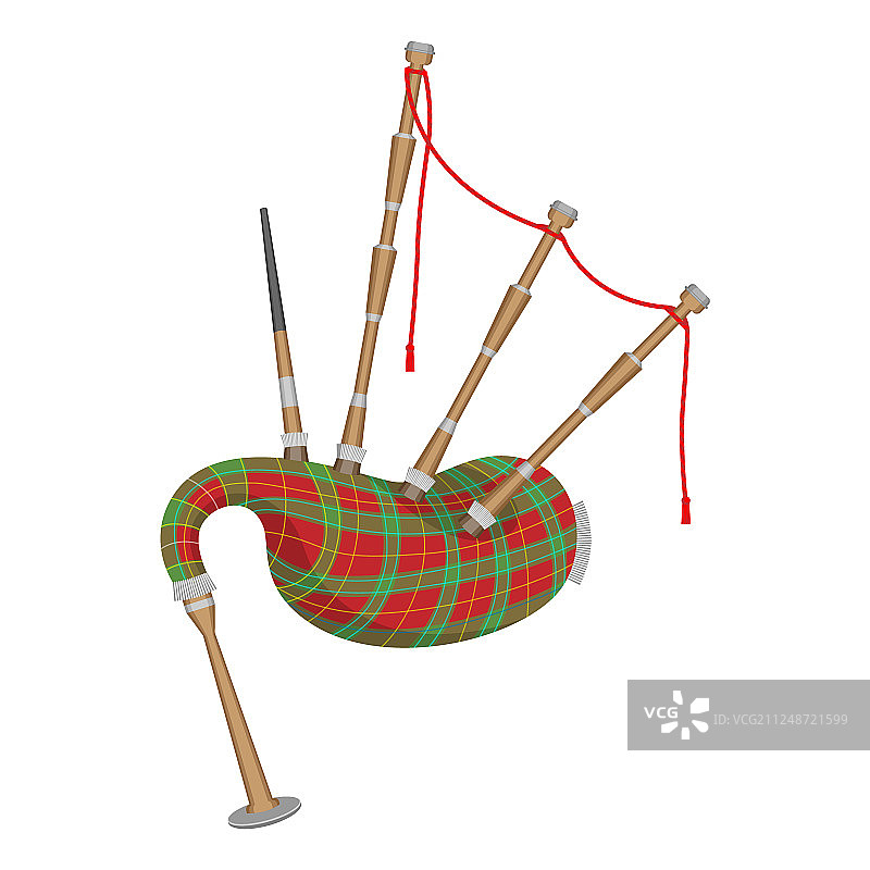 白色背景上的风笛图片素材