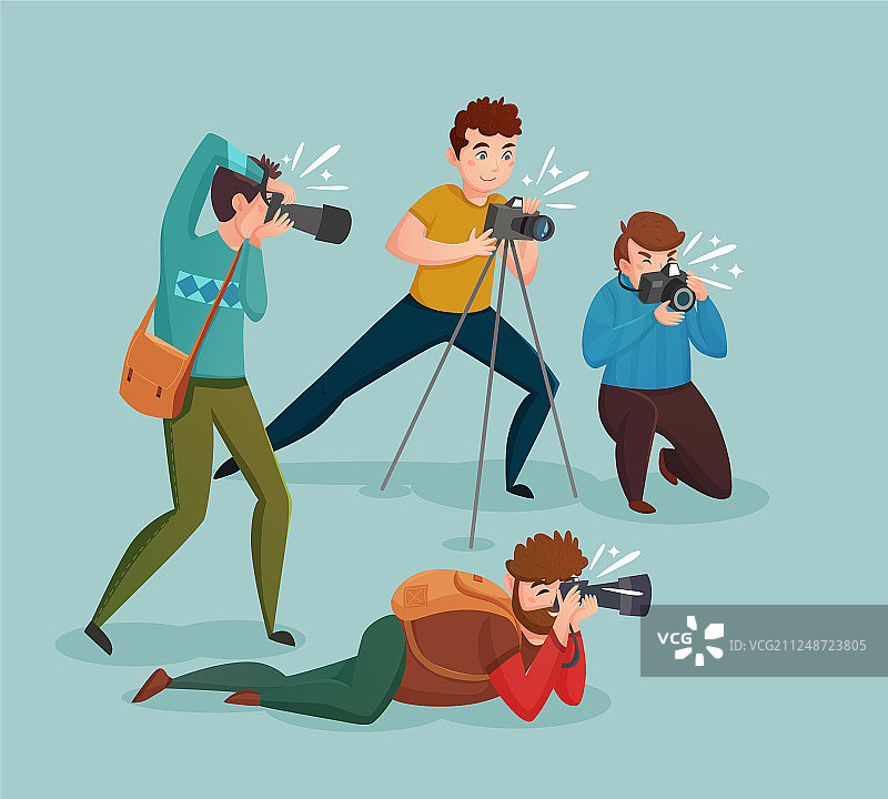 狗仔队设计概念图片素材