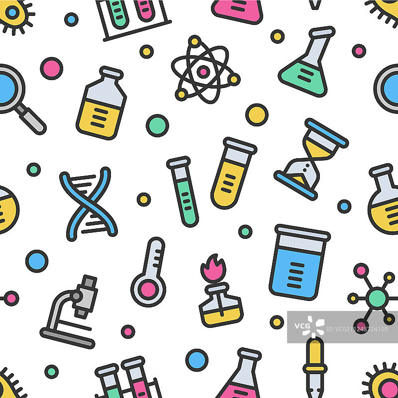 彩色化学科学实验室图片素材