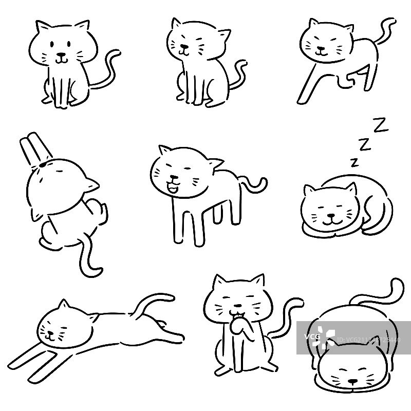 猫咪套装图片素材