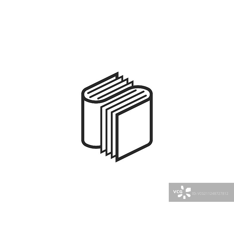 两本书标志字母S等距形状符号图片素材