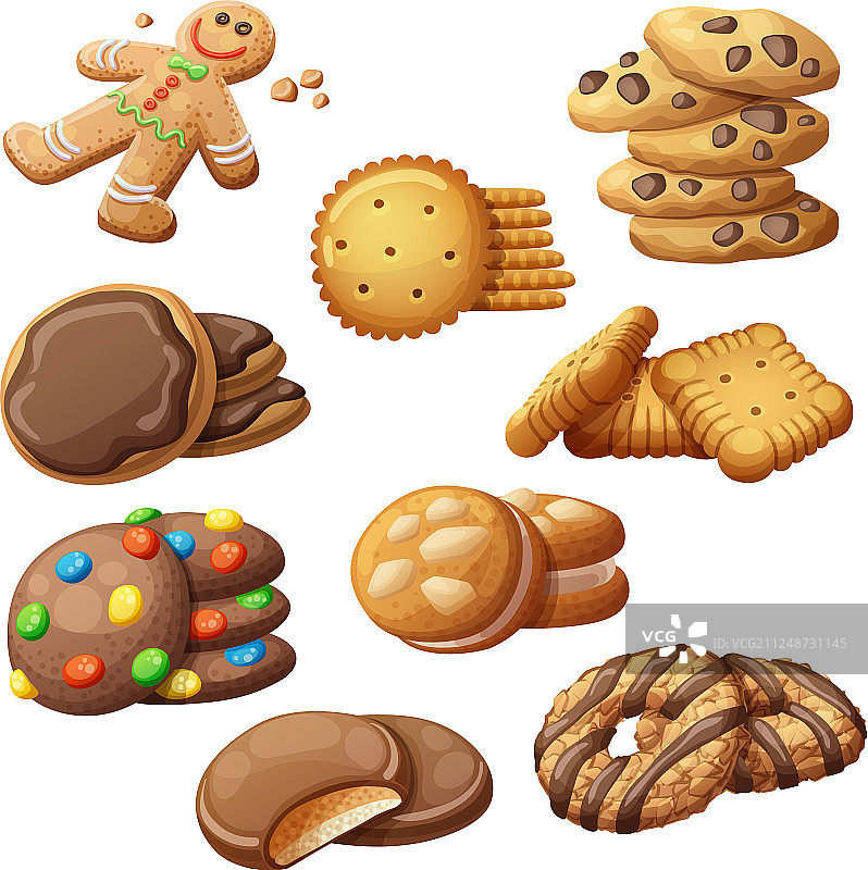 美味卡通饼干合集图片素材