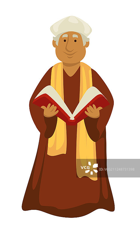 手持圣经的牧师图片素材