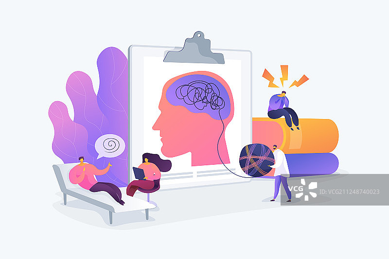 心理咨询师服务概念图片素材