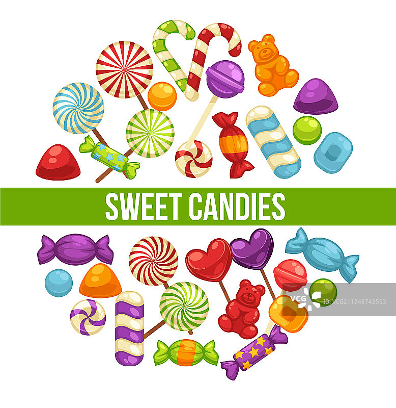 糖果和焦糖甜点海报图片素材