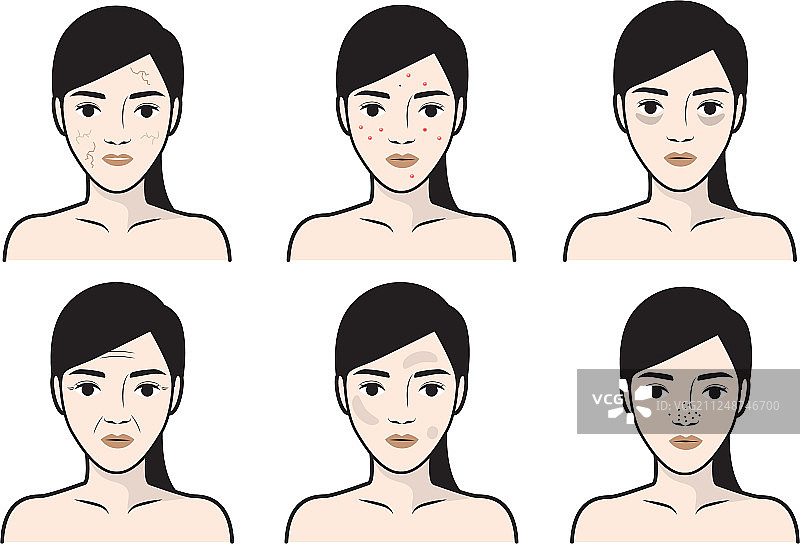 面部护理步骤图片素材