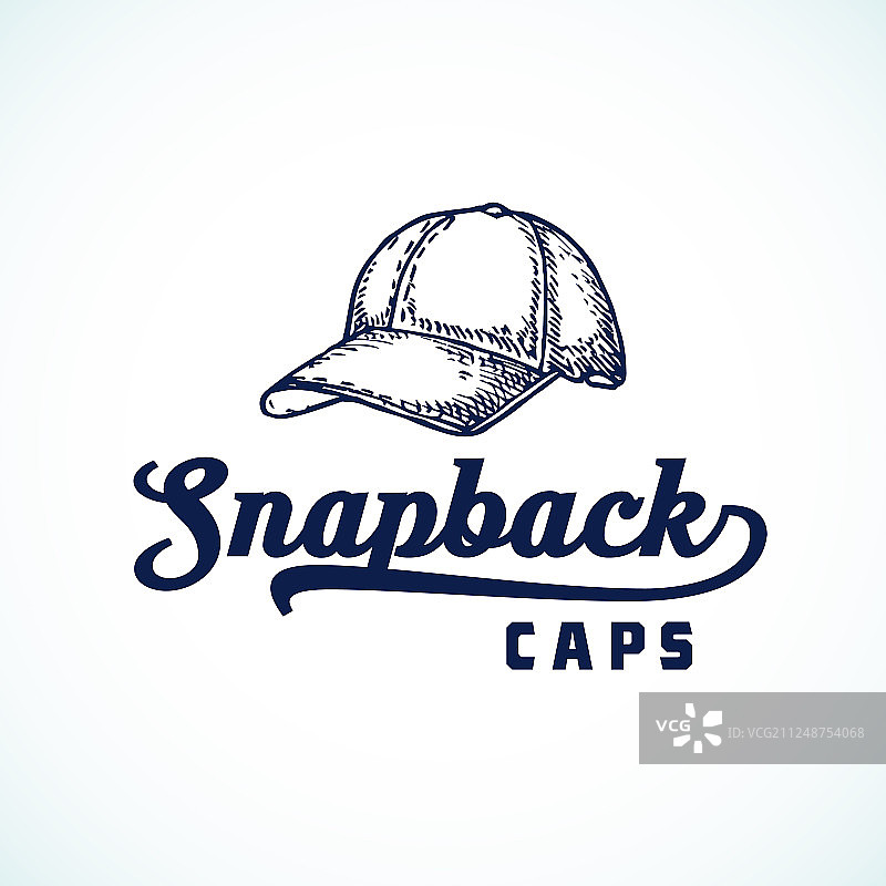 棒球帽抽象标志符号或logo图片素材