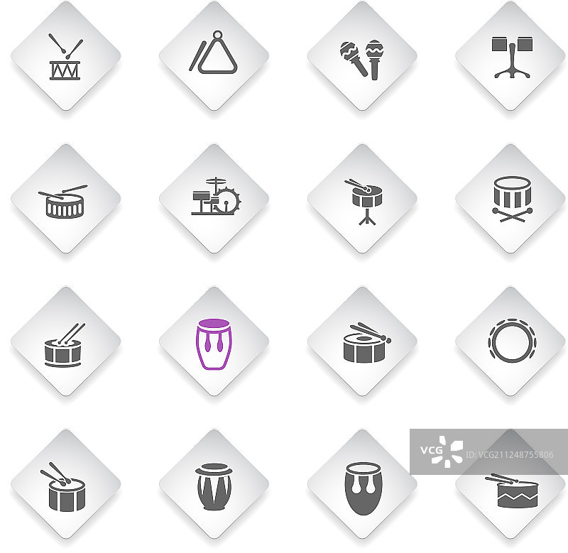 节奏乐器图标集图片素材