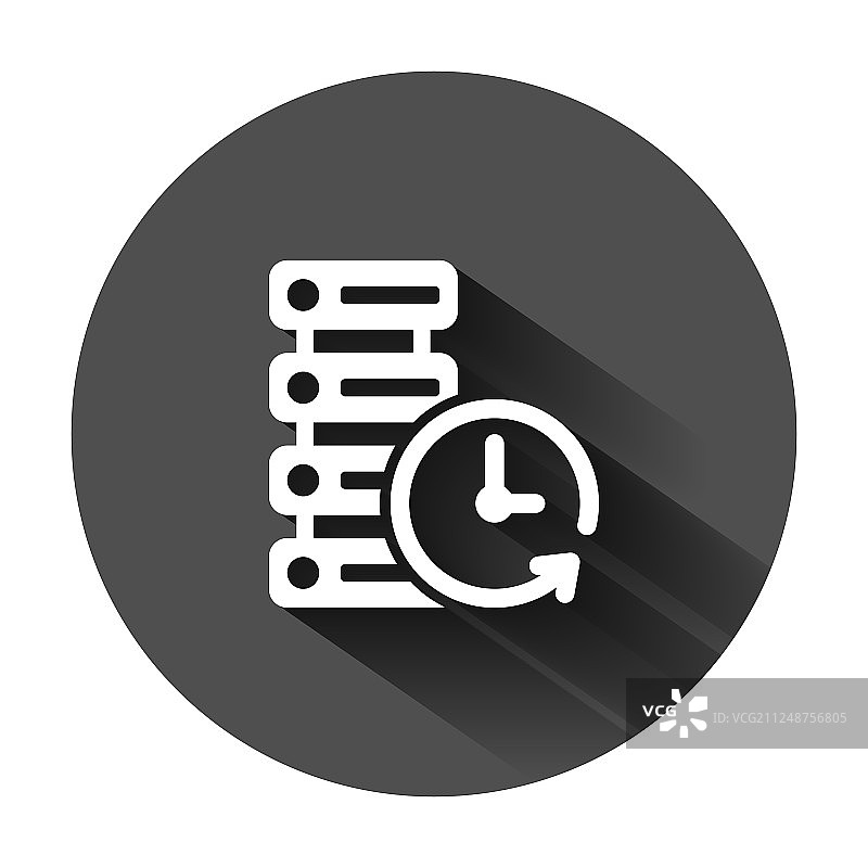 扁平风格数据中心时钟图标图片素材