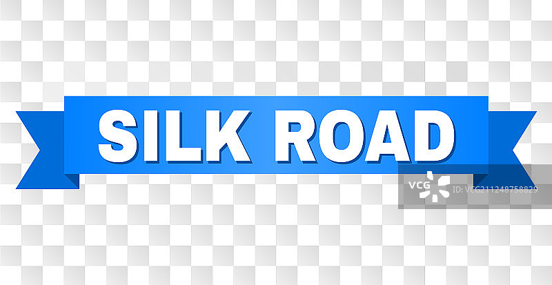 蓝色条纹与丝绸之路标题图片素材