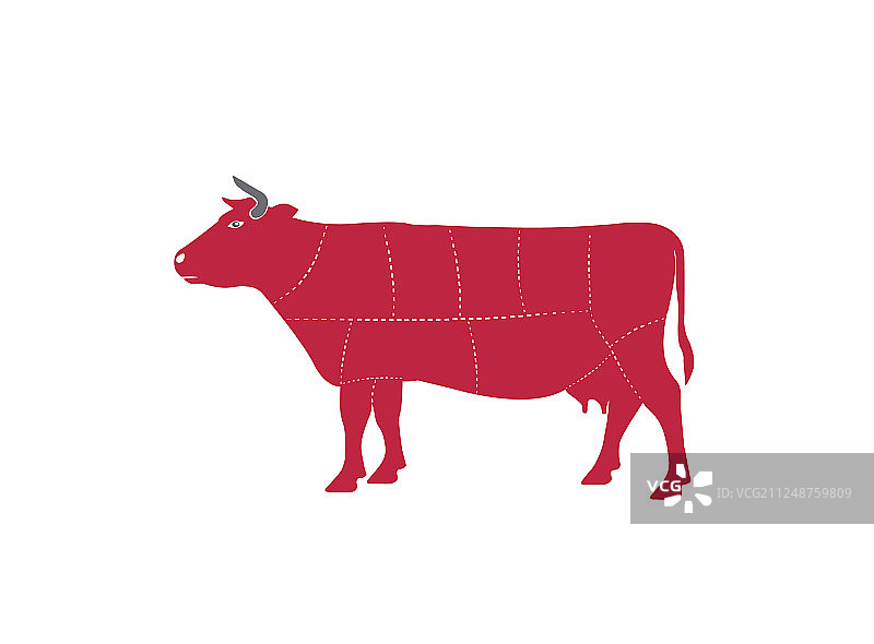 牛肉块牛肉屠夫标志设计图片素材