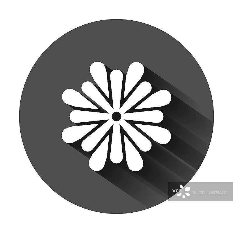 扁平风格的木兰大丽花叶子图标图片素材