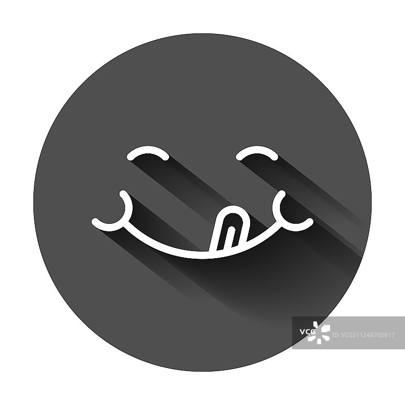 扁平风格的微笑表情图标图片素材