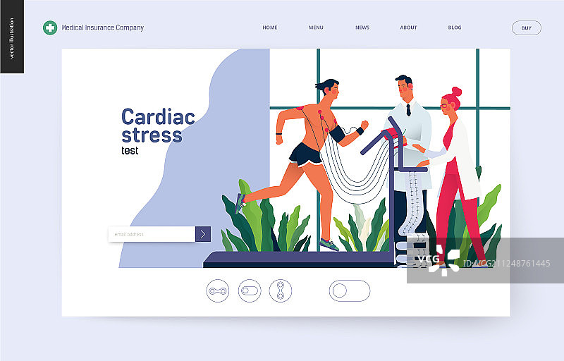 医疗测试模板——心脏压力测试图片素材
