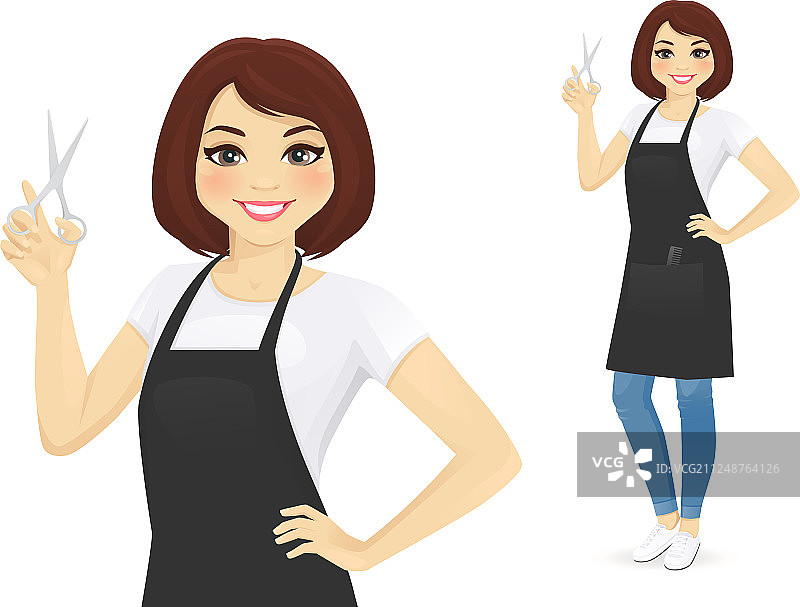 理发师与剪刀图片素材