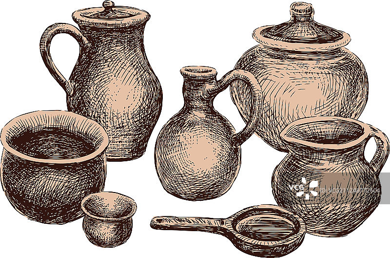 各式陶器合集图片素材