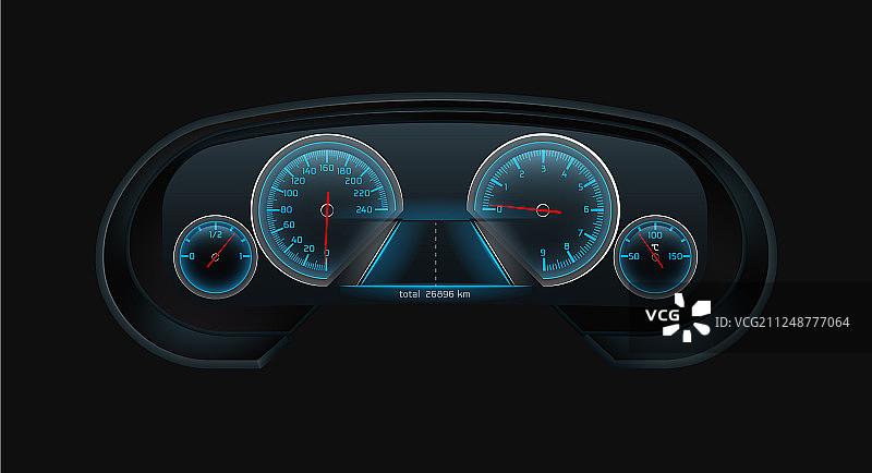 现代汽车数字仪表盘图片素材