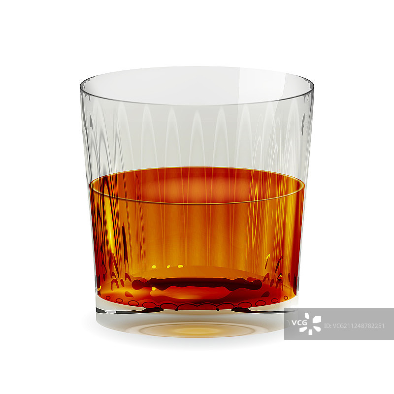 逼真的透明白兰地酒杯图片素材