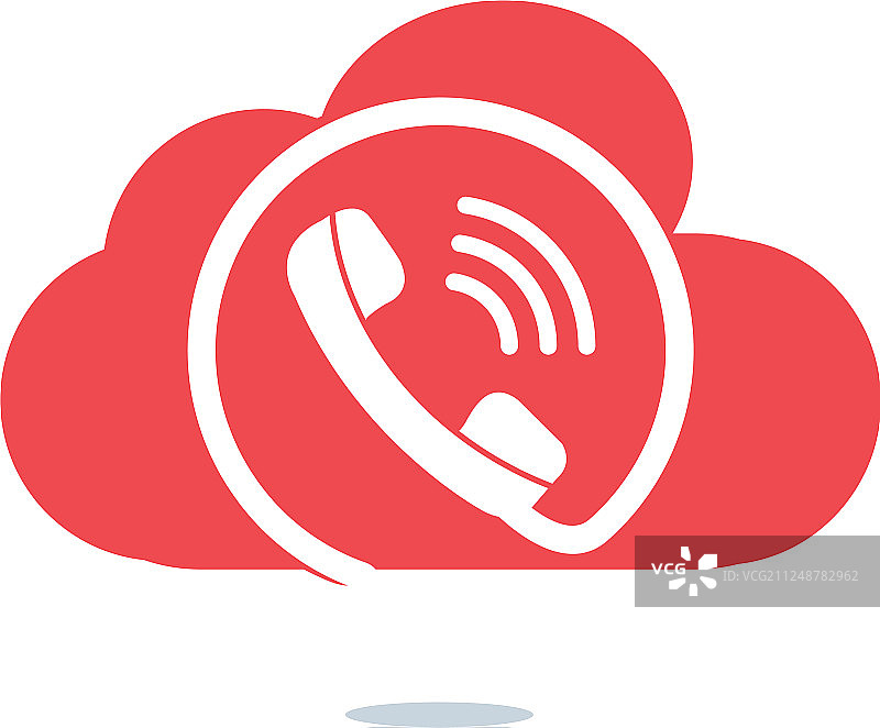 电话和云logo模板设计图片素材