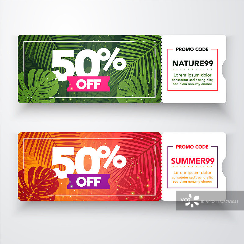 水疗自然礼券模板套装图片素材