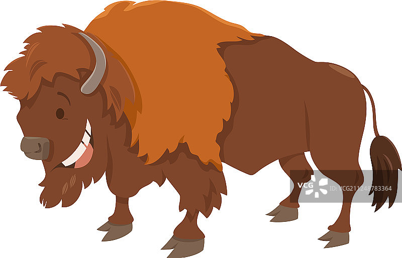 卡通动物野牛角色图片素材