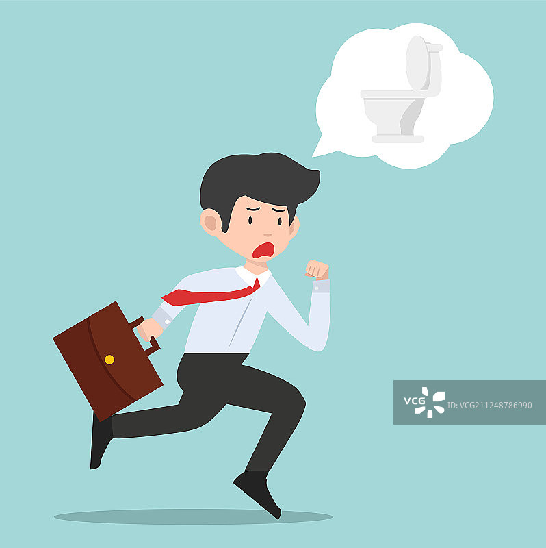 商人去洗手间图片素材