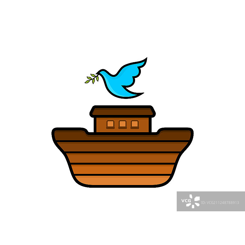 诺亚方舟故事标志图片素材
