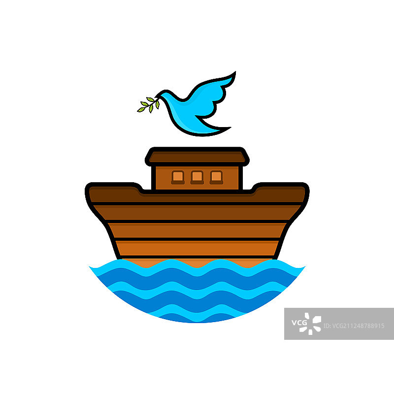 诺亚方舟故事标志图片素材