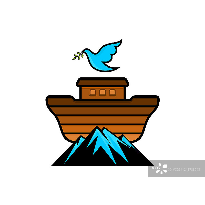 诺亚方舟故事标志图片素材