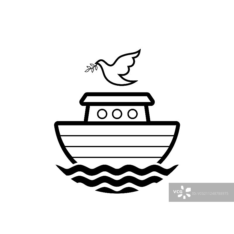 诺亚方舟故事标志图片素材