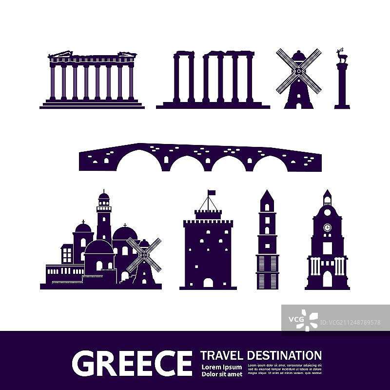 希腊旅游目的地图片素材