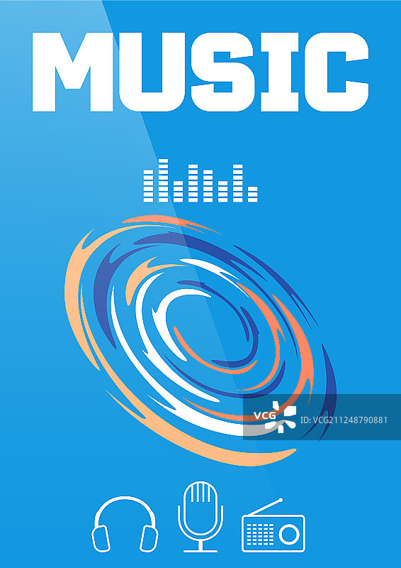 音乐banner或宣传册封面设计图片素材
