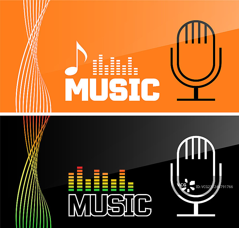音乐banner或宣传单设计图片素材