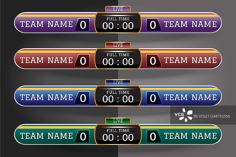 足球记分牌数字屏幕图形模板图片素材