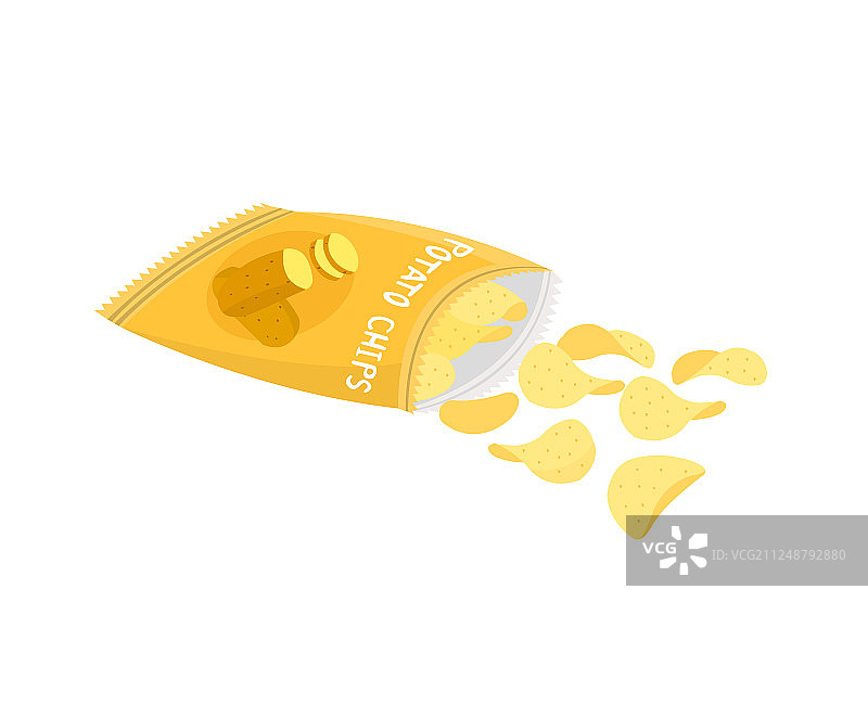 展开的香脆薯片图片素材