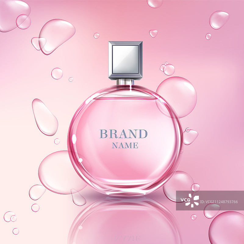 3D逼真女性香水瓶图片素材