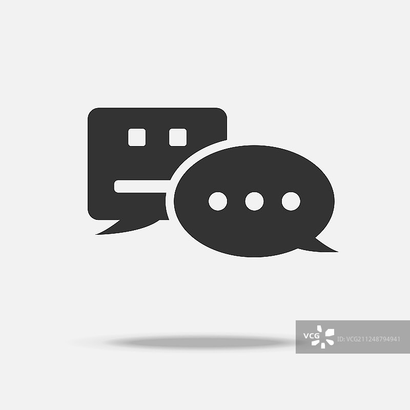 聊天机器人通知气泡提醒消息图标图片素材