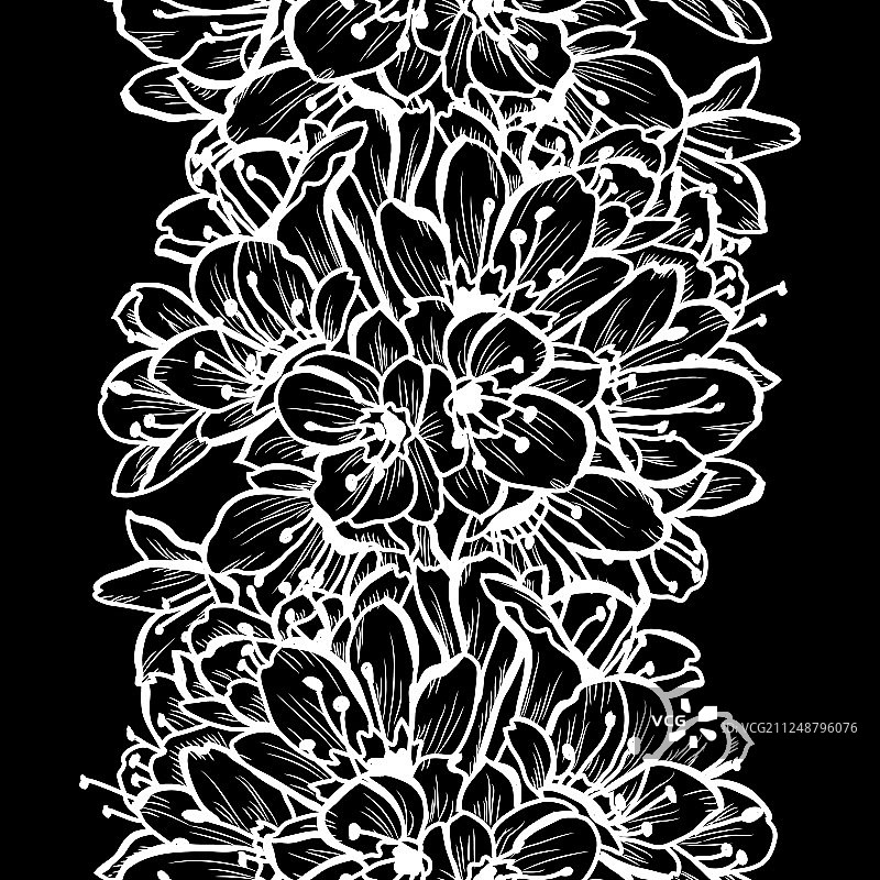 花卉无缝模式图片素材