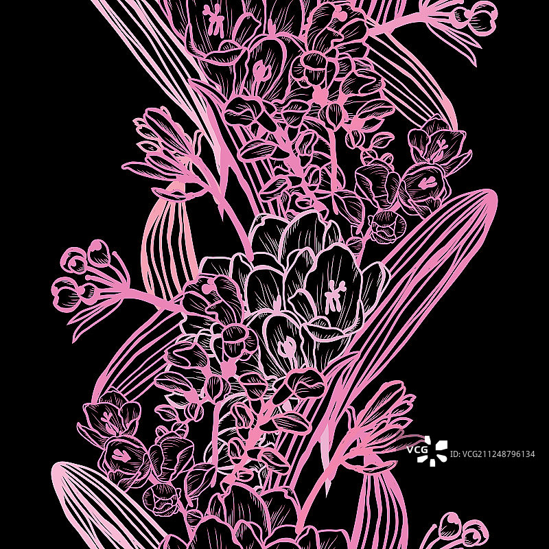 花卉无缝模式图片素材