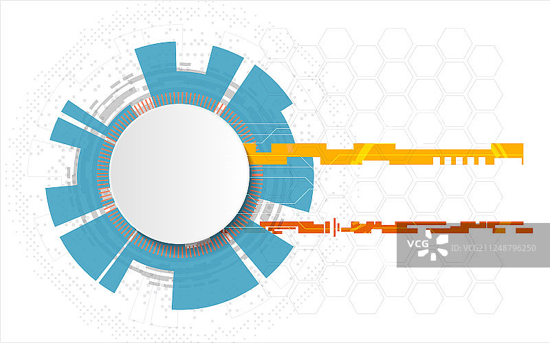 白色科技圆环和计算机科学图片素材